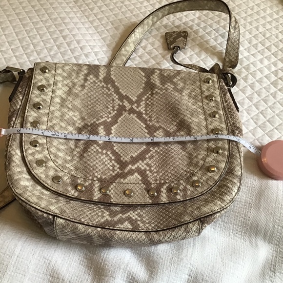 Michael Kors Python Print Crossbody Bag With Studs - Picture 12 of 14